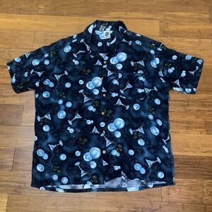 Kennington Hawaiian Martini Double Sided Button Up Shirt